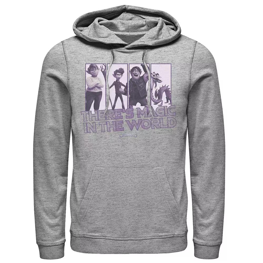 Disney / Pixar's Onward Men's Group Shot There's Magic In The World Hoodie, Size: 3XL, Athletic Grey Product Image