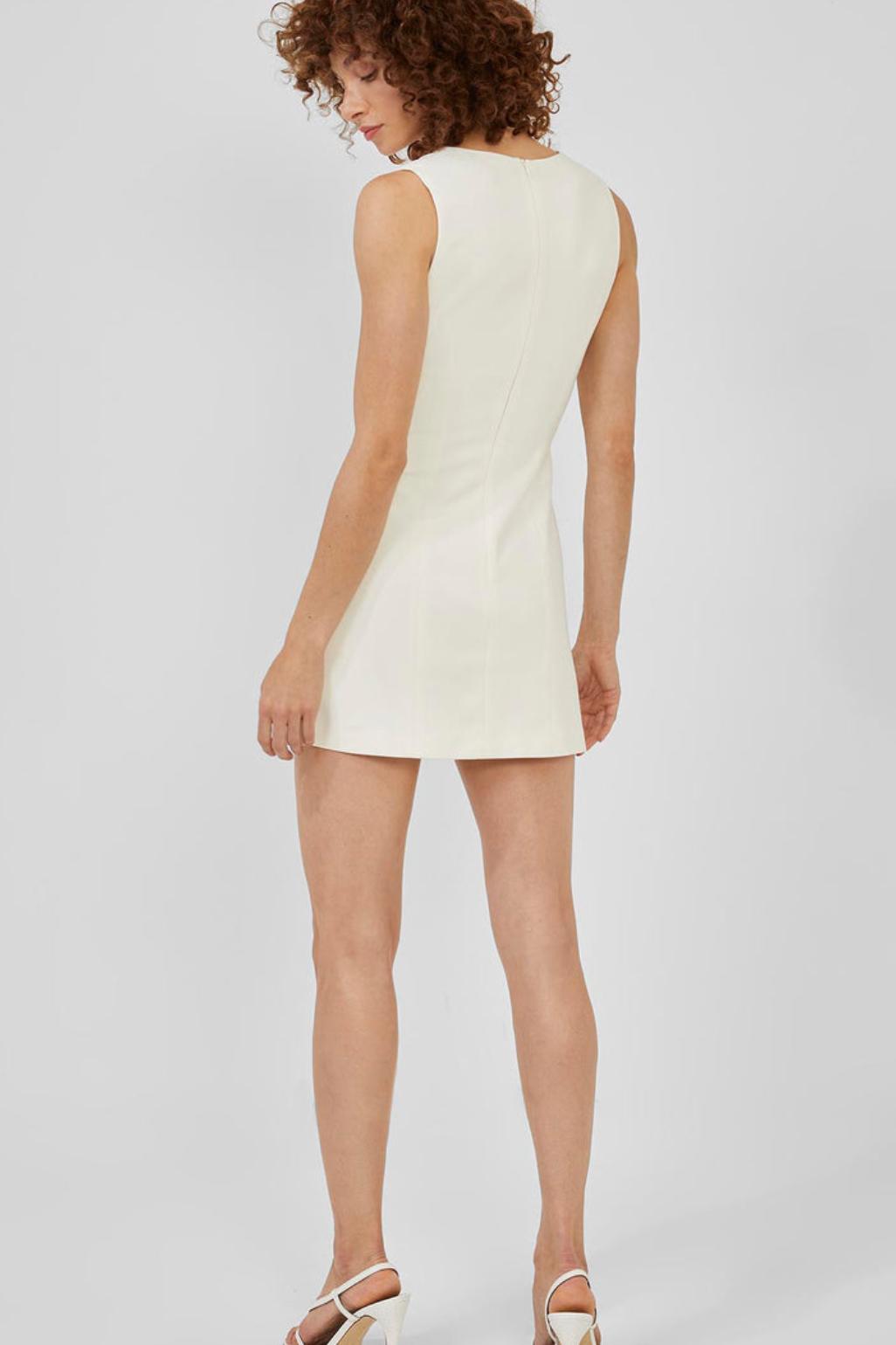 Whisper V Neck Cut Out Dress - Summer White Product Image