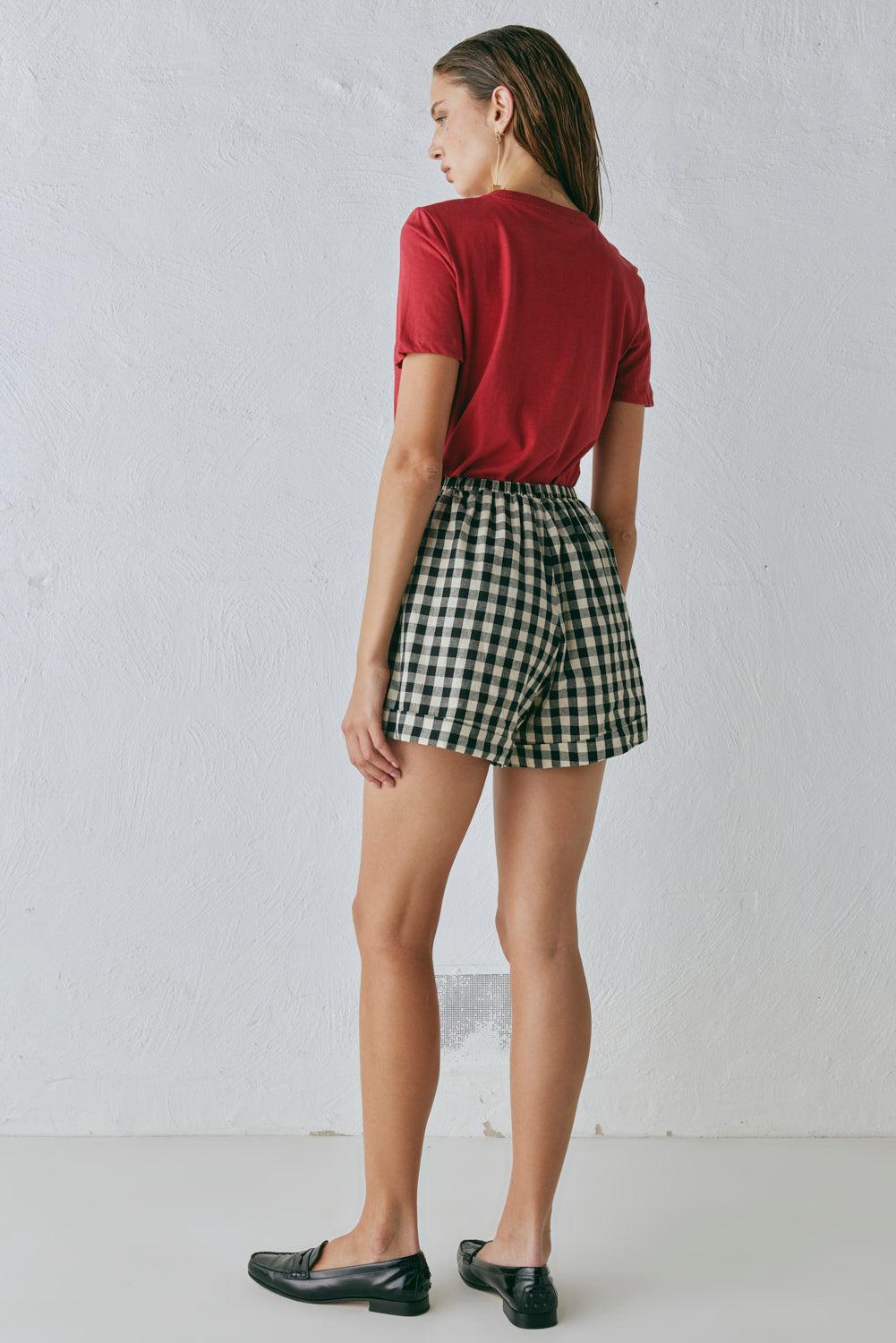 Freda Shorts Black Check Product Image