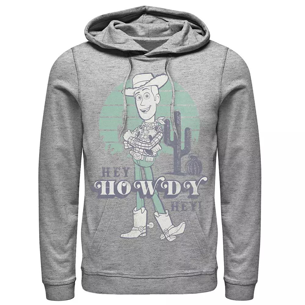 Disney / Pixar's Toy Story Woody Men's Pastel Hey Howdy Hey Hoodie, Size: Medium, Athletic Grey Product Image