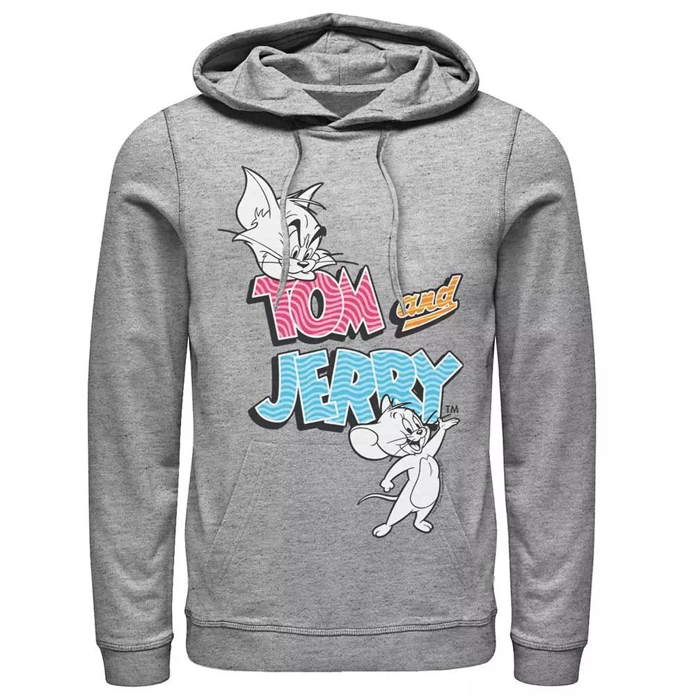 Men's Tom And Jerry Patterned Logo Stamp Portrait Hoodie,  Product Image