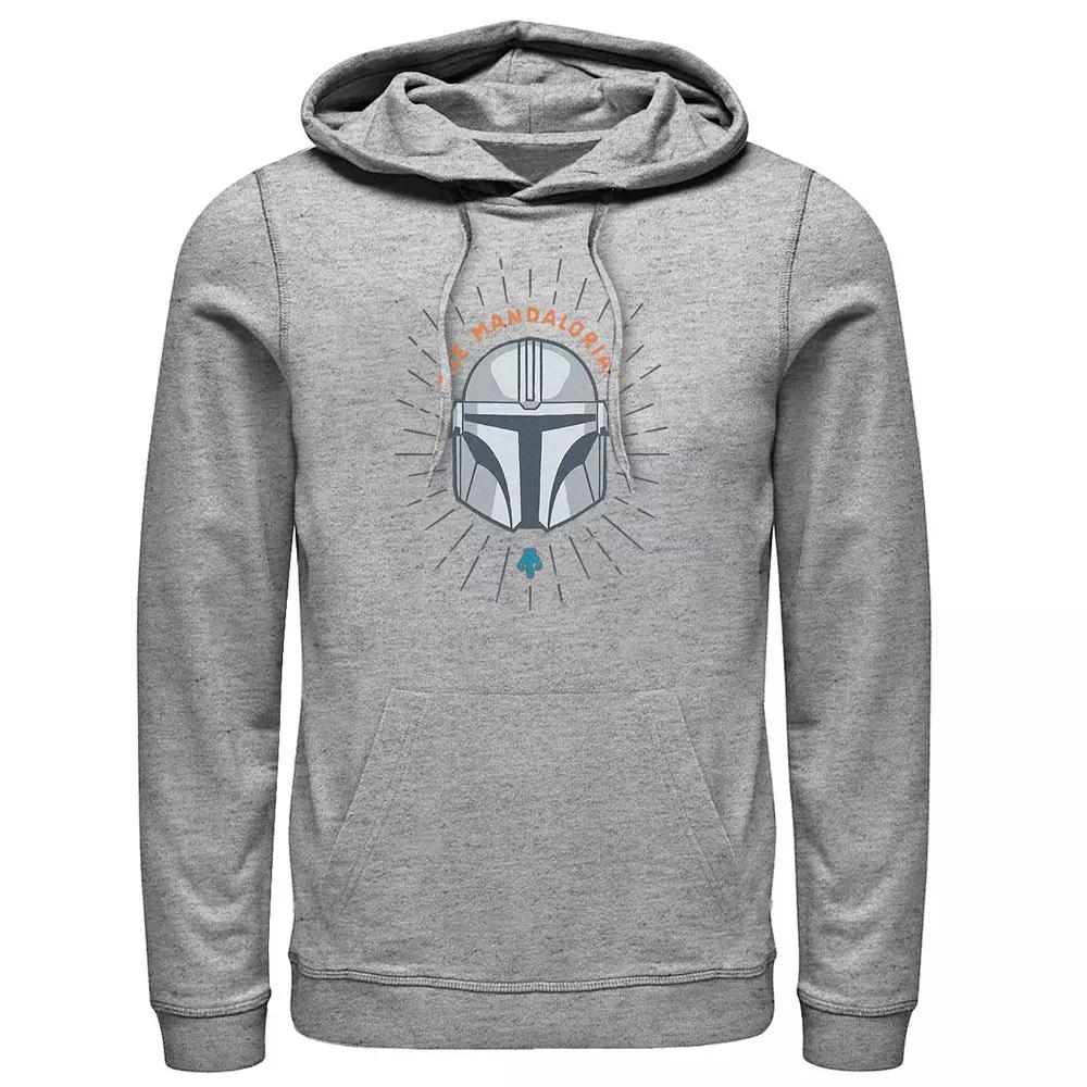 Men's The Mandalorian Helmet Cartoon Pullover Hoodie,  Product Image