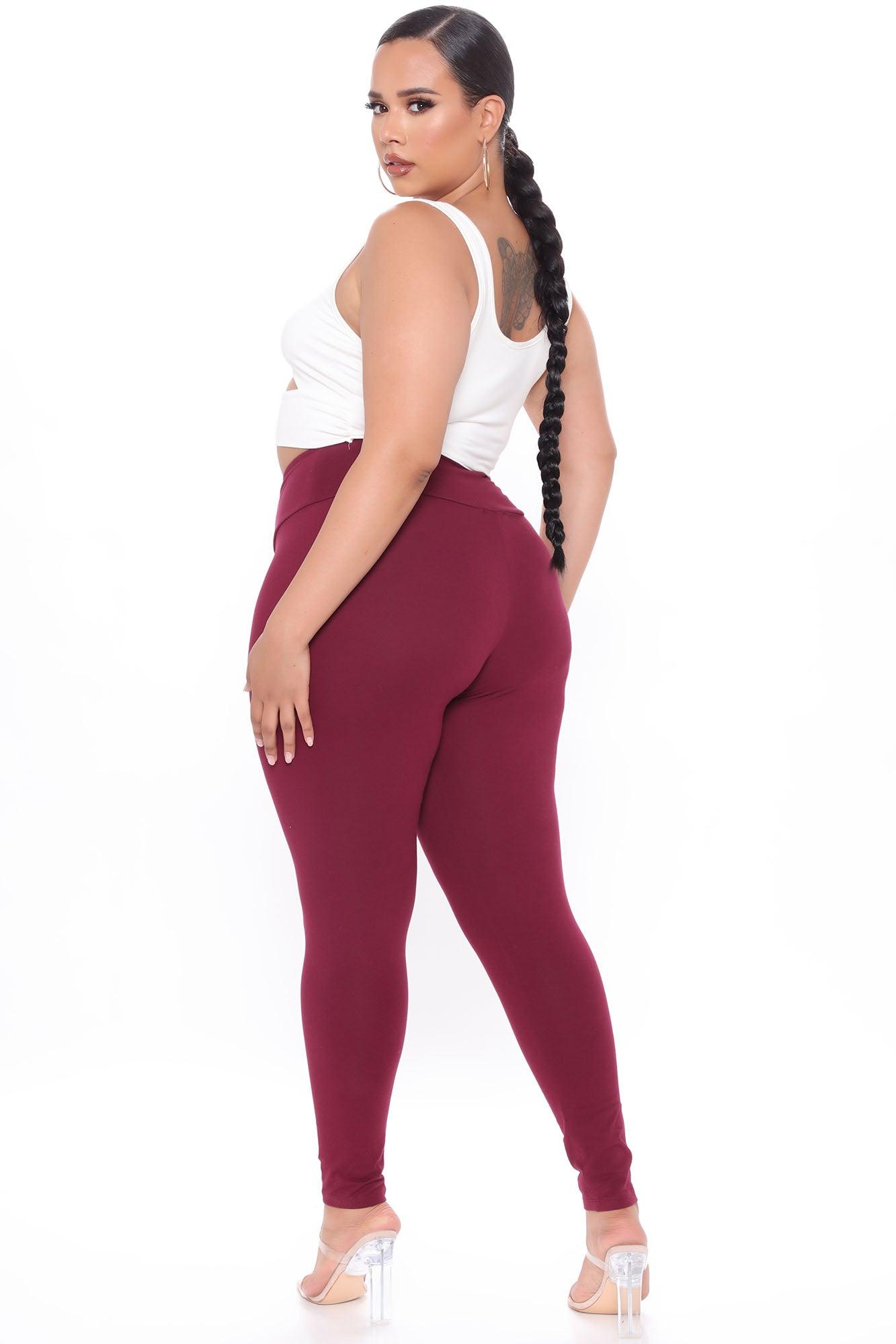 Running Around High Rise Legging - Burgundy Product Image