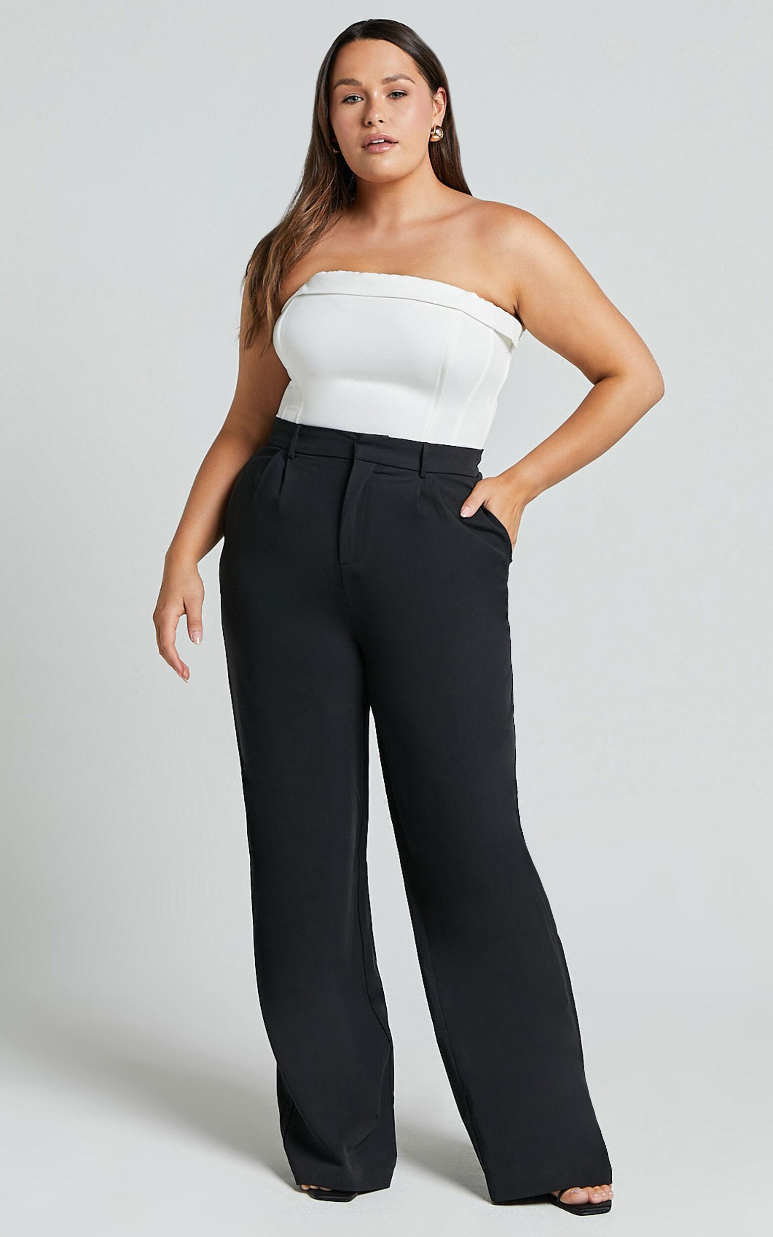 Lorcan Pants - High Waisted Tailored Pants in Black Product Image