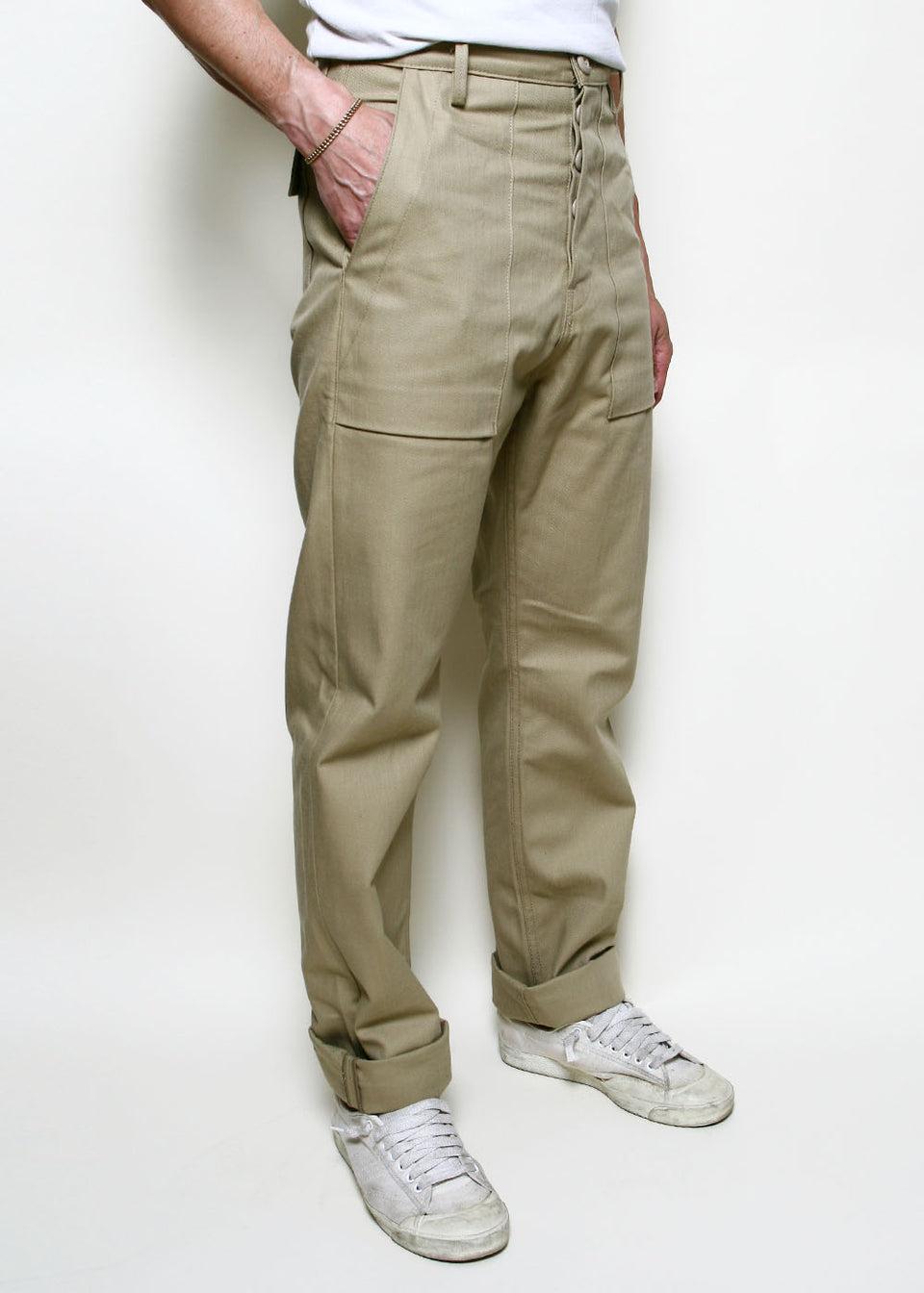 Fatigue Pants // Khaki Herringbone Product Image