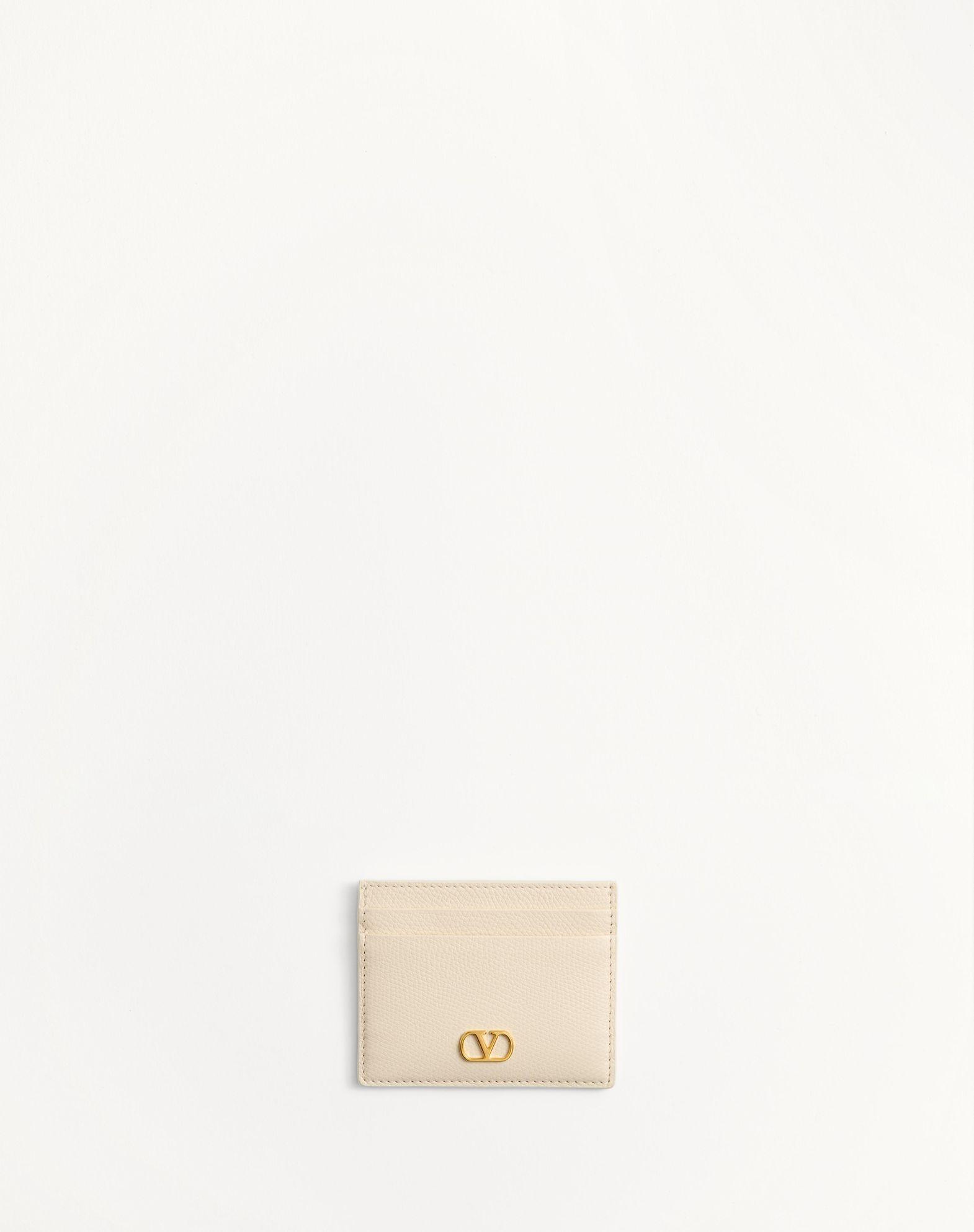 Vlogo Signature Grainy Calfskin Card Holder Product Image
