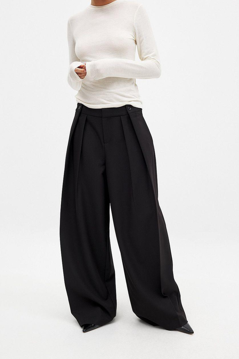 Mid Waist Suit Pants Product Image
