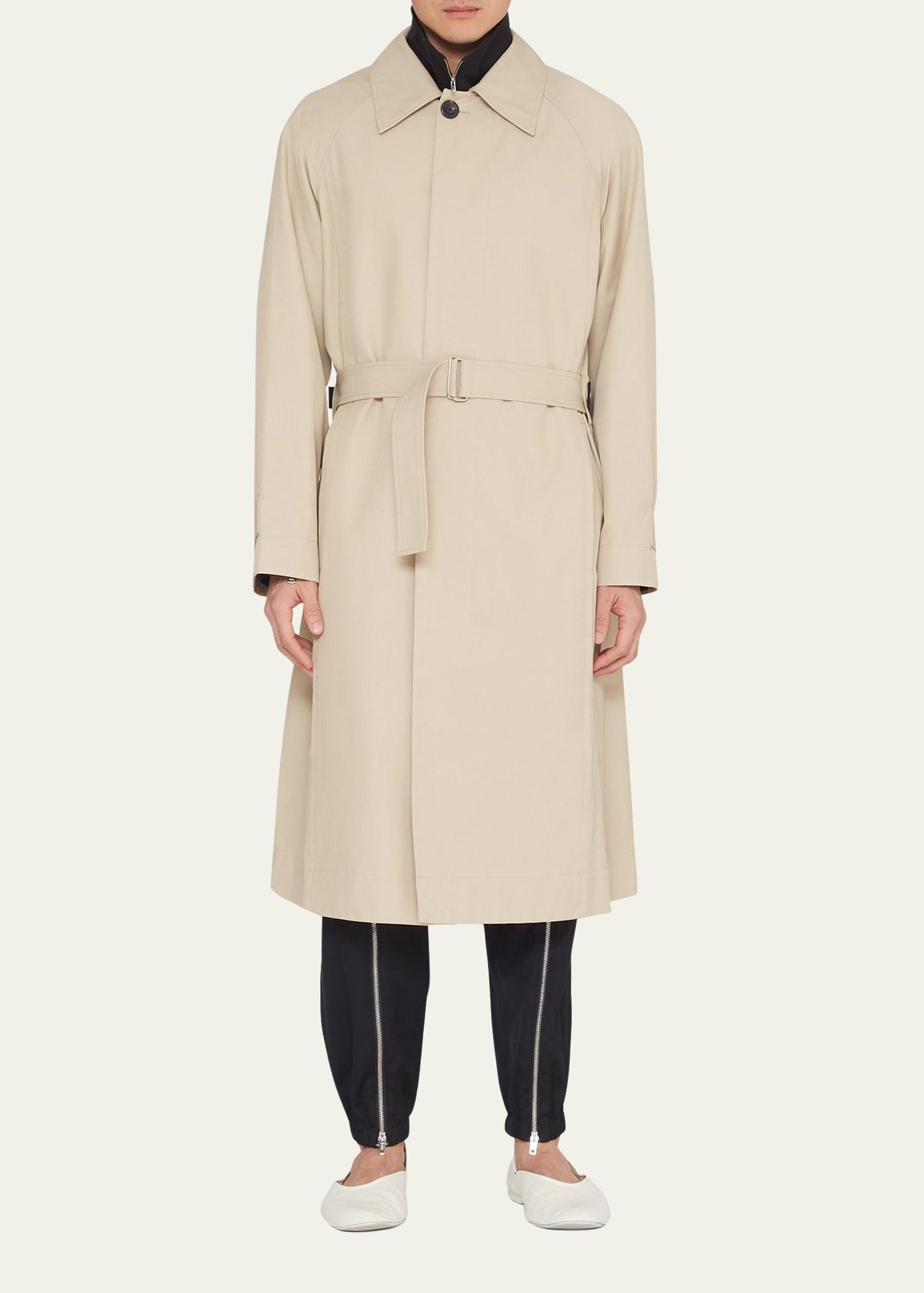 Mens Side-Vent Trench Coat Product Image