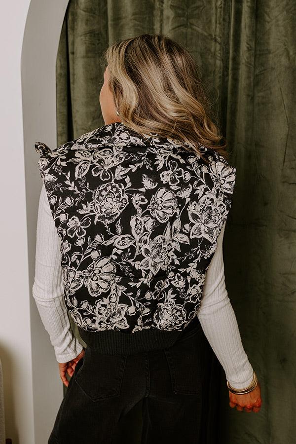 Statement Piece Floral Puffer Vest Product Image