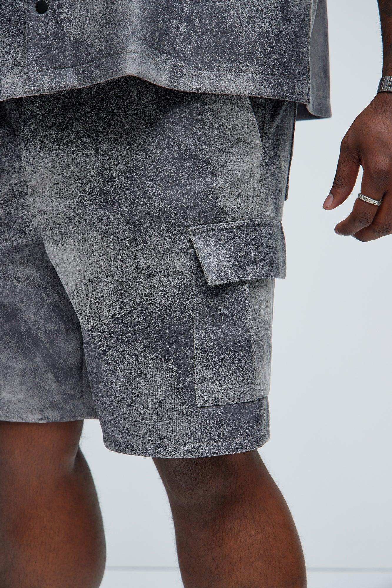 Manor Distressed Shorts - Grey Product Image