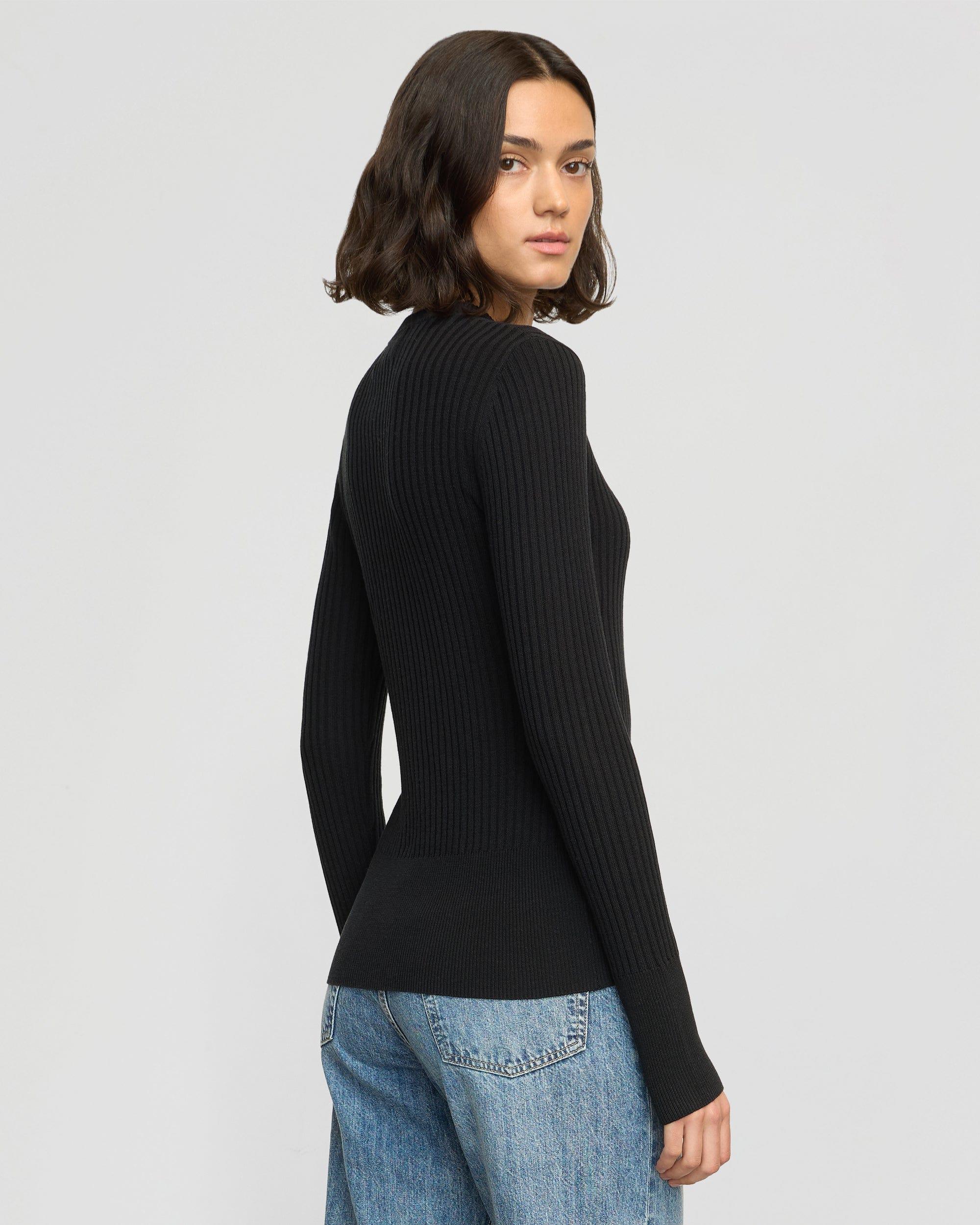 Kayla Ribbed Two-Way Zip Sweater Product Image
