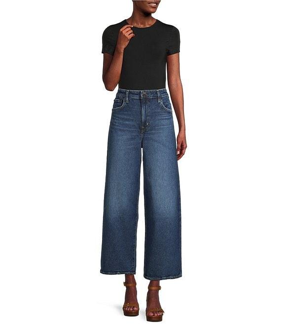 Lauren Ralph Lauren High-Rise Wide-Leg Cropped Jeans Product Image