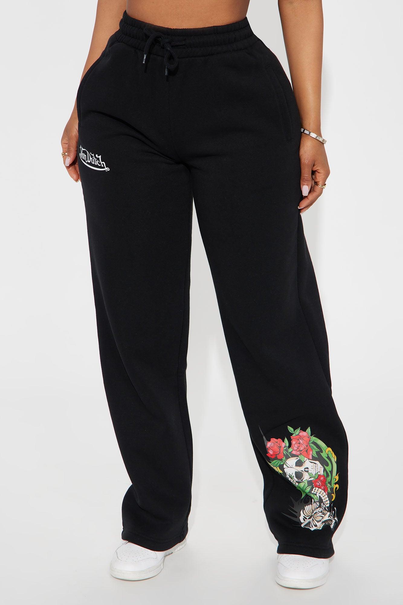 Von Dutch Skull Oasis Wide Leg Pant - Black/combo Product Image