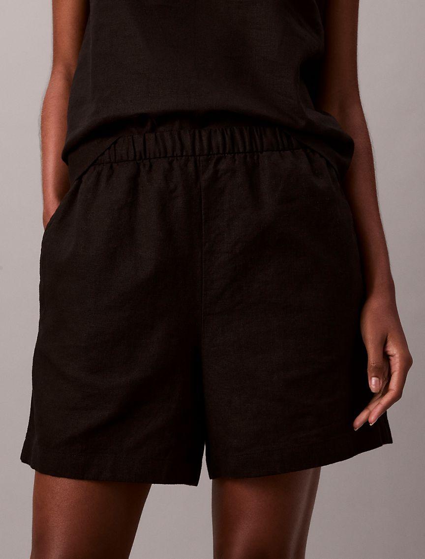 Linen Cotton Pull-On Shorts Product Image