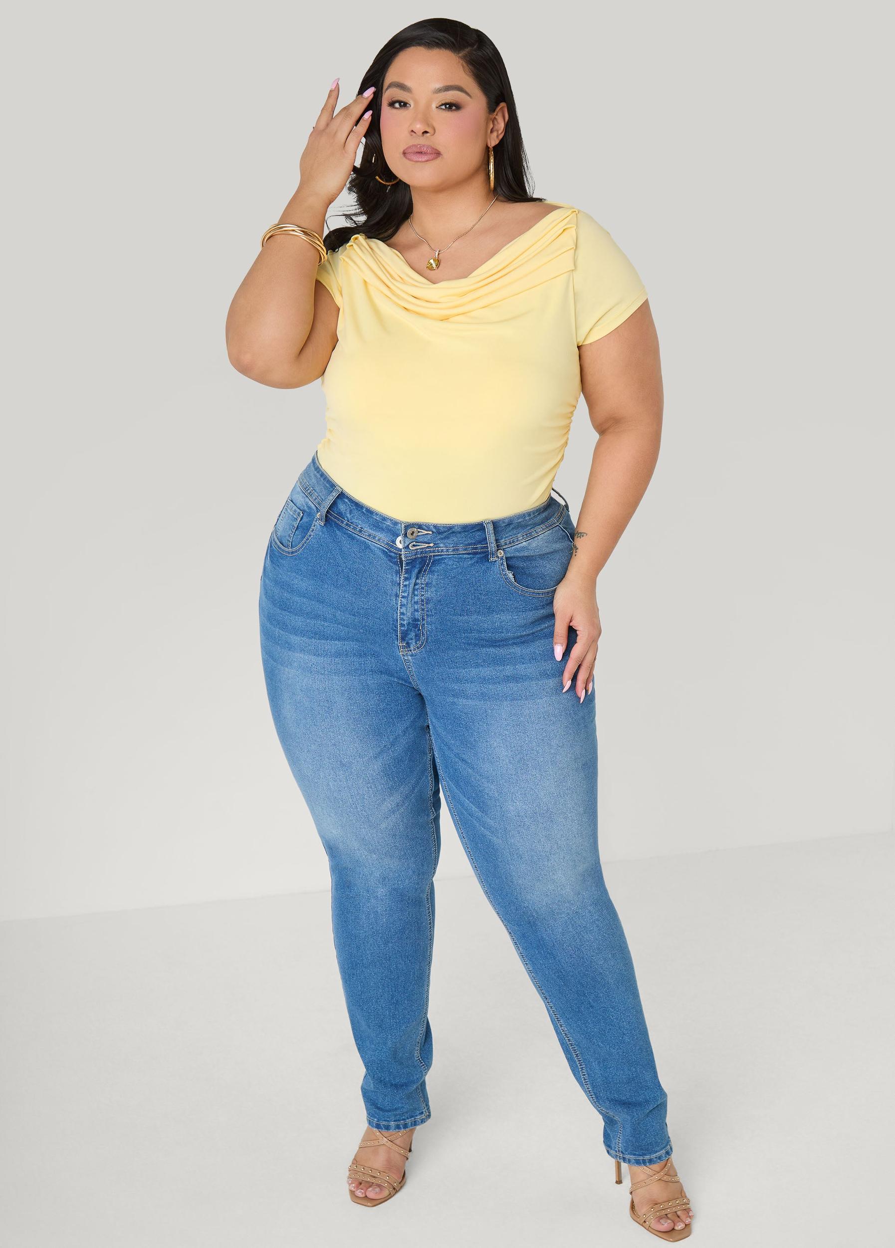 Ruched Cowl Neck Top Product Image