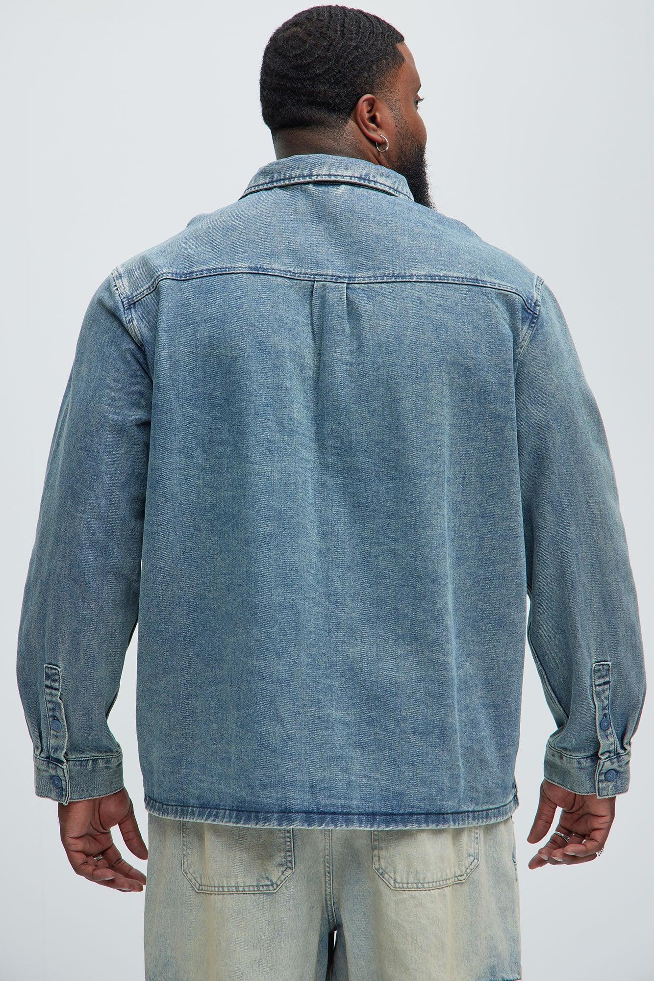 Hatton Denim Button Up Shirt - Medium Blue Wash Product Image