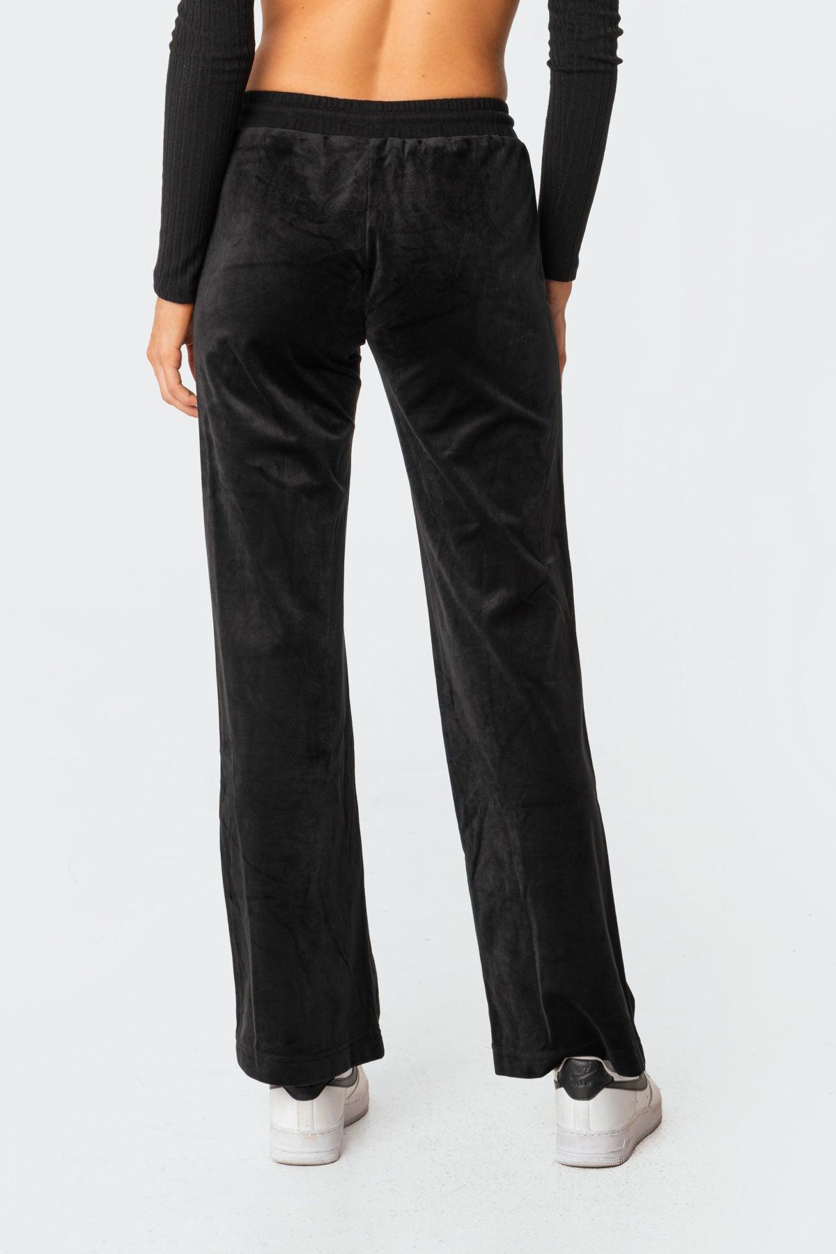 Erin Low-Rise Velour Sweatpants Product Image