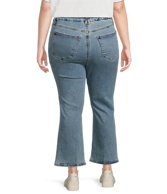 Good American Plus Size Good Legs Mid Rise Cropped Mini Boot Jeans Product Image