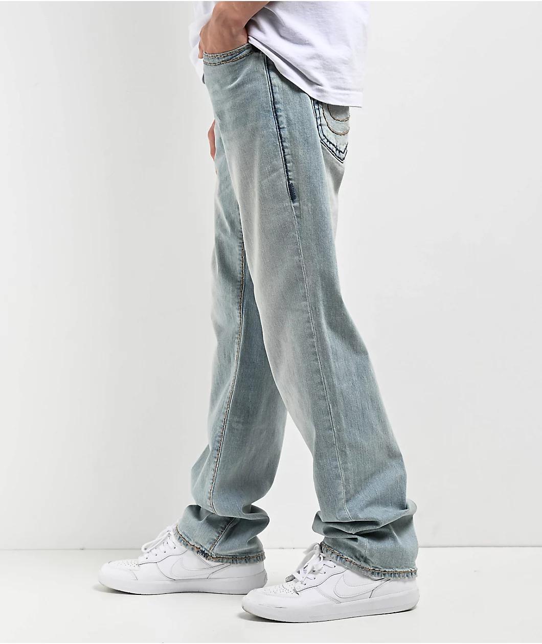 True Religion Ricky Super T Flap Grand St Wash Straight Leg Jeans Product Image