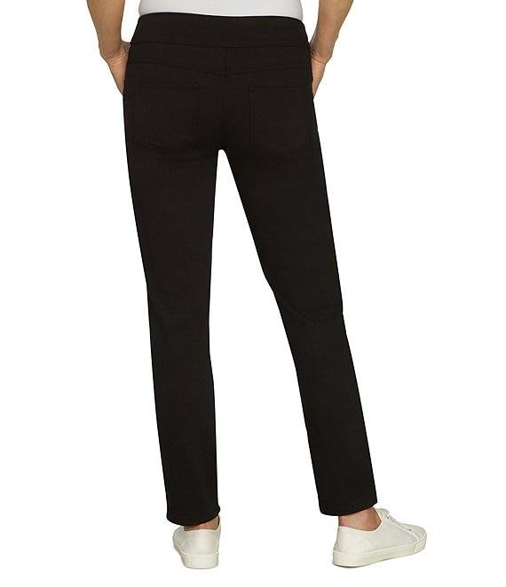 Ruby Rd. Soft Hand Twill Mid Rise Straight Leg Pull-On Ankle Pants Product Image