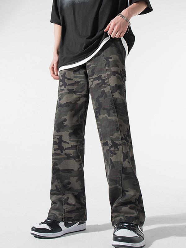 Camouflage Design Is Niche Loose Jeans Product Image