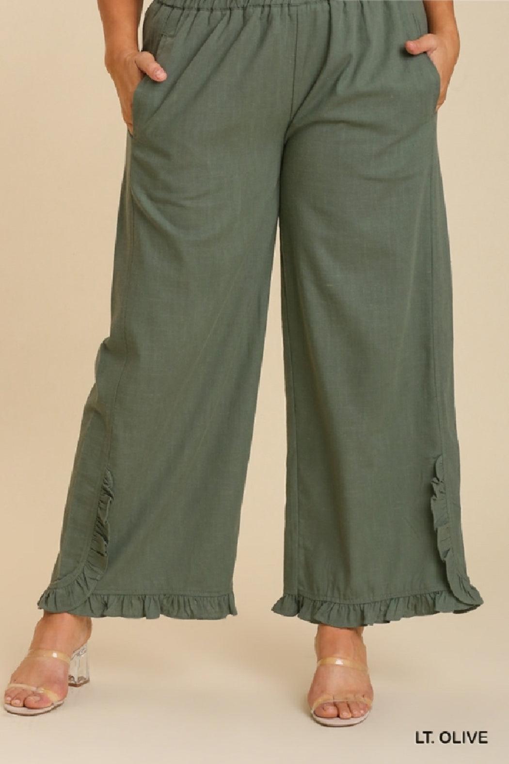 Ruffle Hem Pant Curvy Product Image