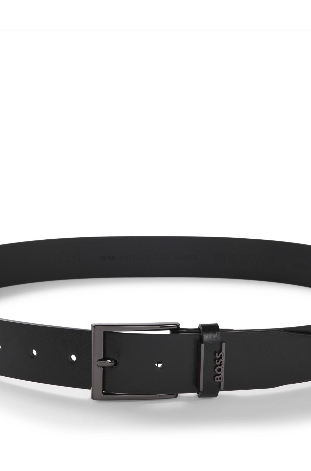 Italian-leather belt with logo keeper Product Image