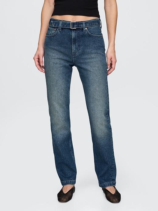 High Rise Studded &apos;90s Straight Jeans Product Image