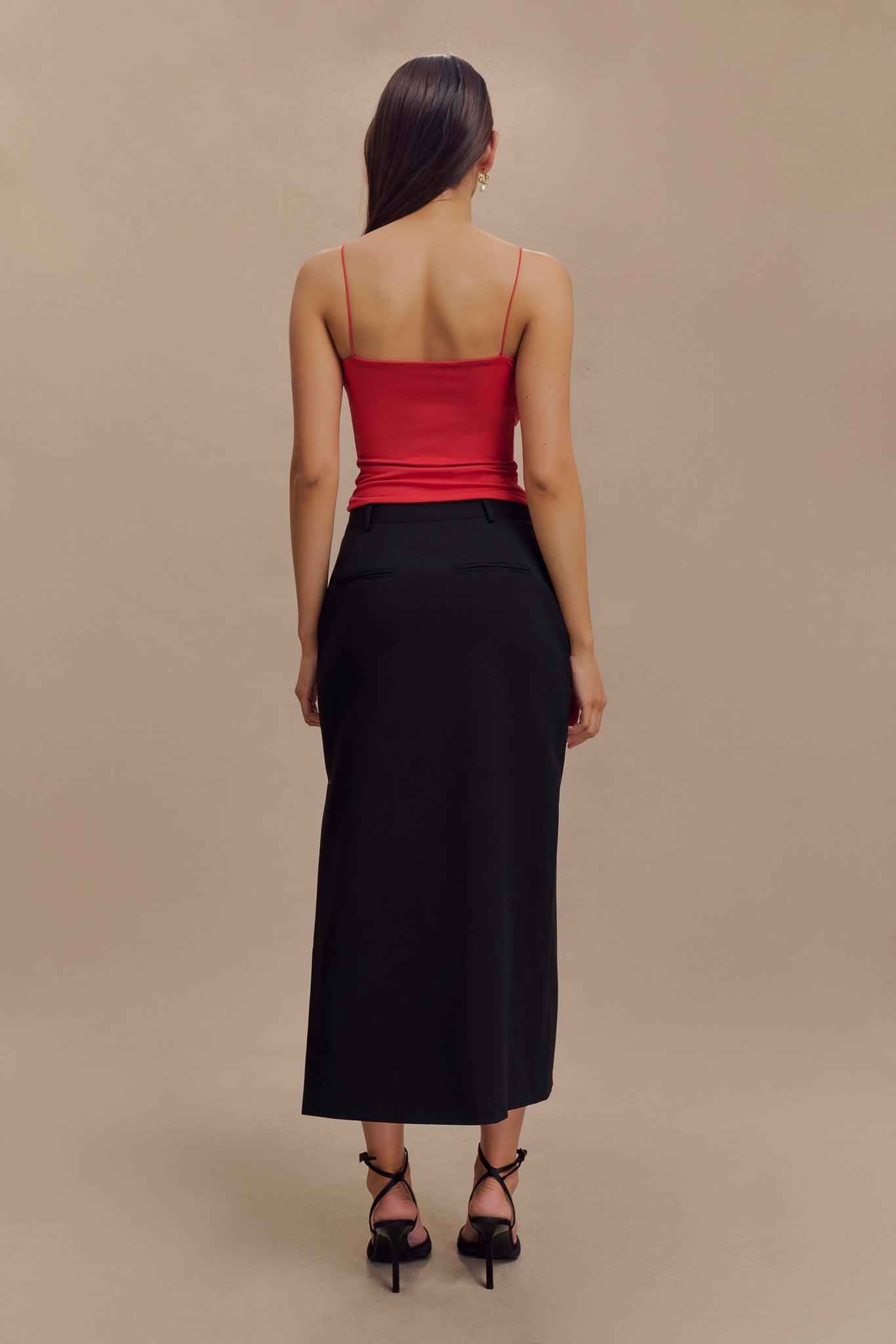 Ambrose Midi Skirt - Black Product Image
