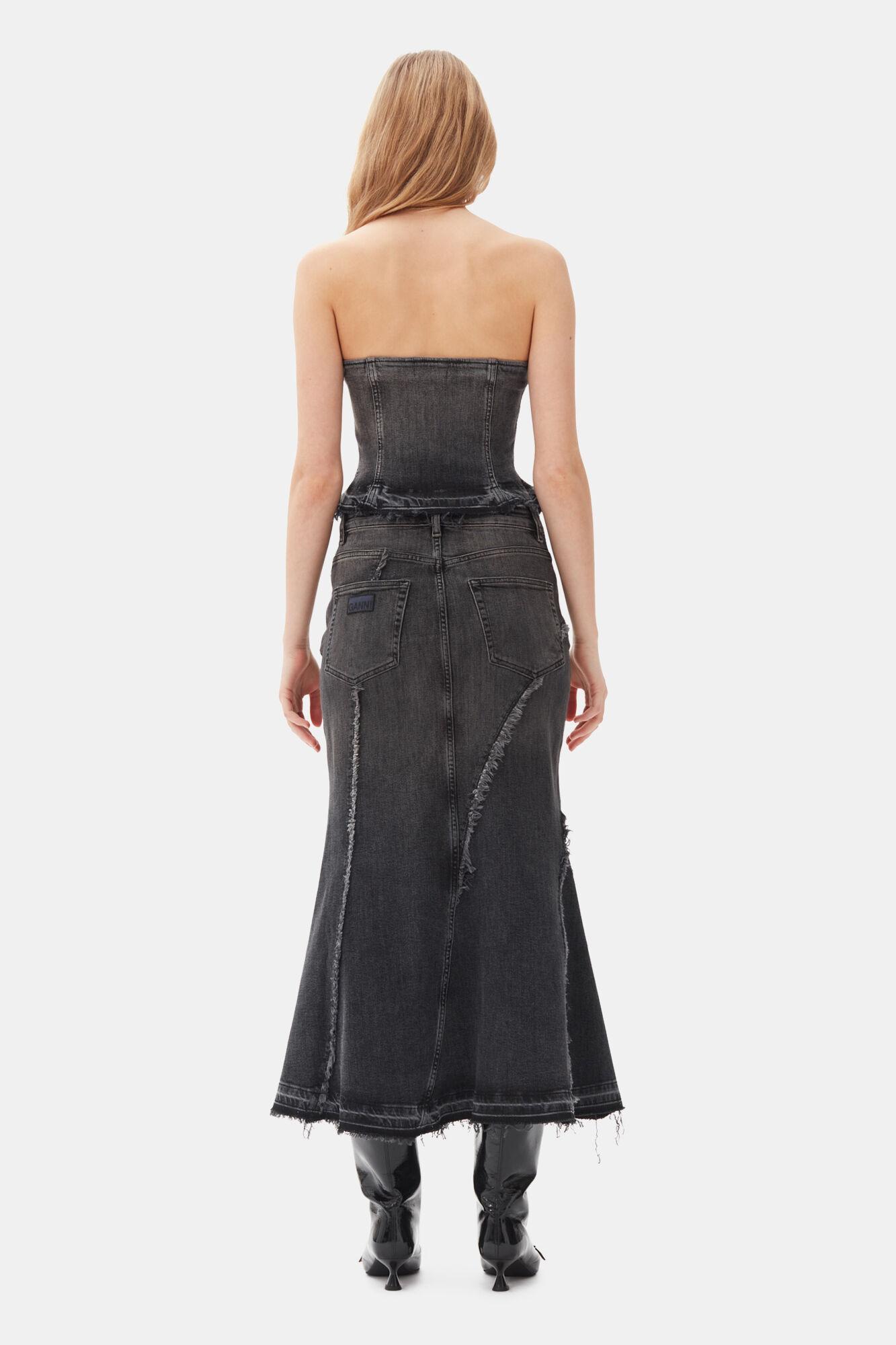 Washed Black Denim Top Product Image