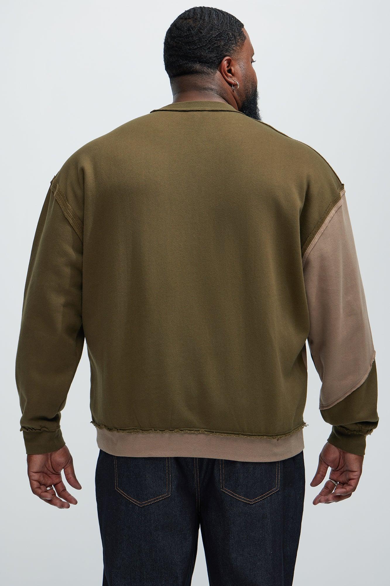 New York Embossed Crewneck Sweatshirt - Tan Product Image