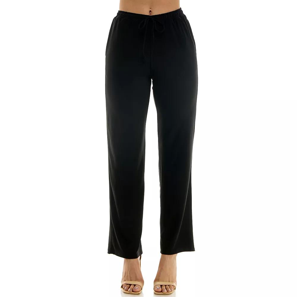 Women's Nina Leonard Classic Drawstring Pant,  Product Image