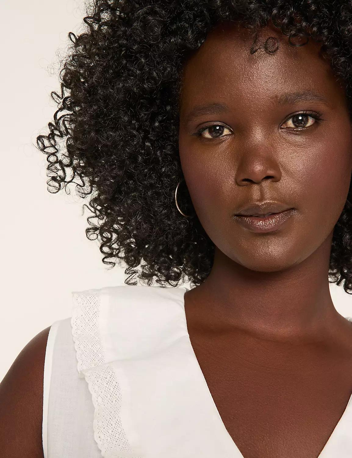 Lace Ruffle-Neck Popover Tank Product Image