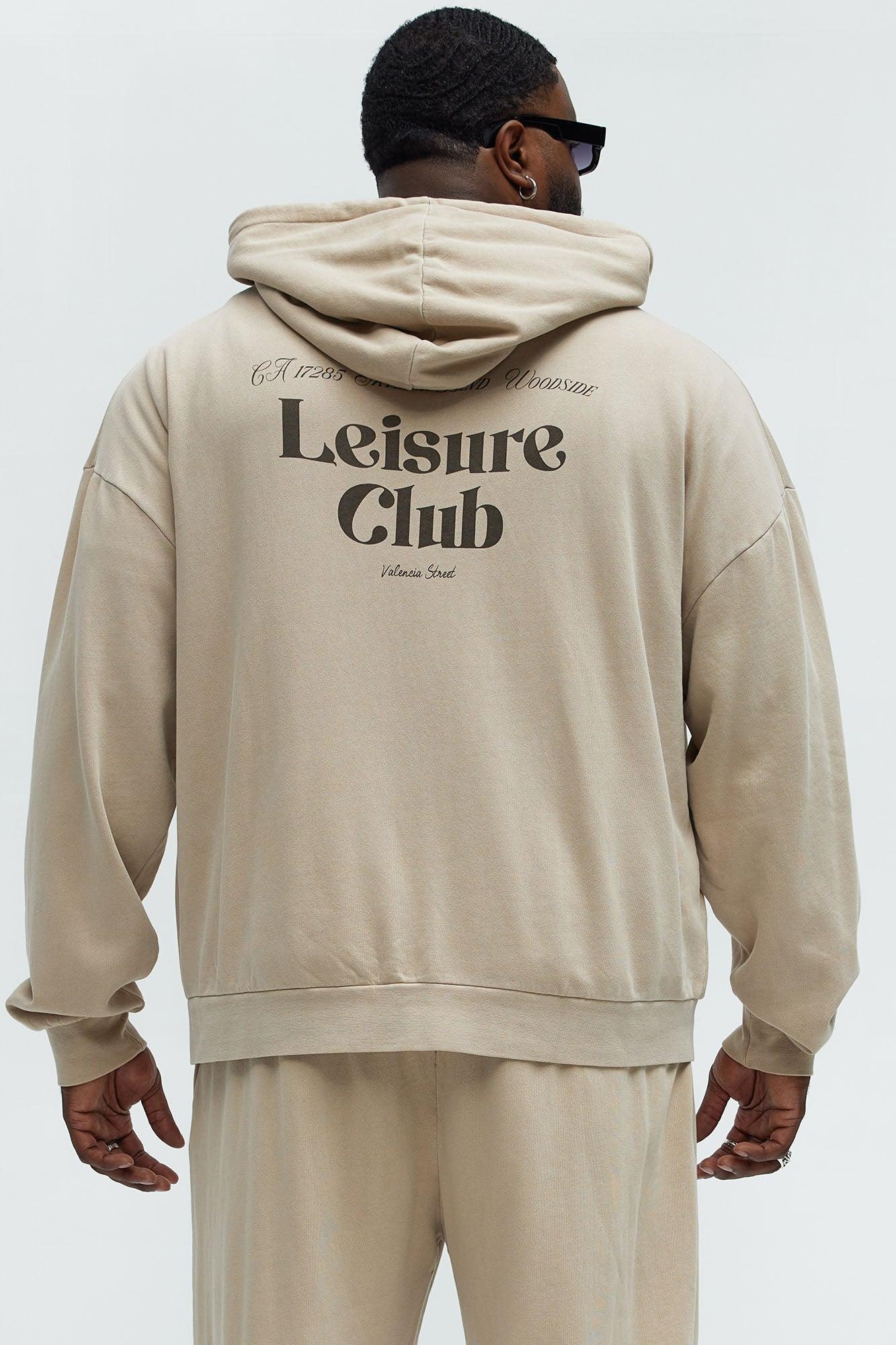 Leisure Club Zip Up Hoodie - Grey Product Image