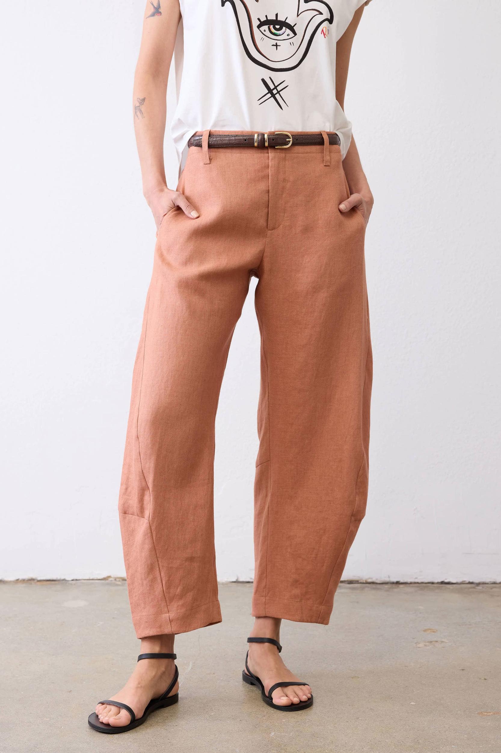 The Uptown Loose Linen Pants Product Image