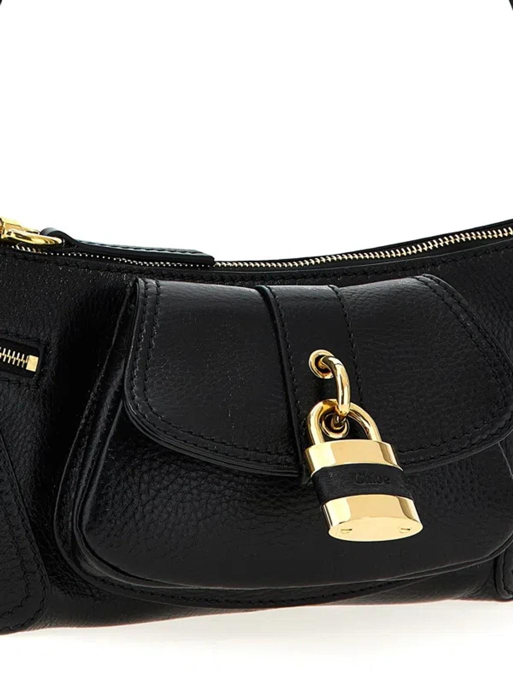 CHLOÉ The 99 Embellished Textured-leather Shoulder Bag In Black Product Image