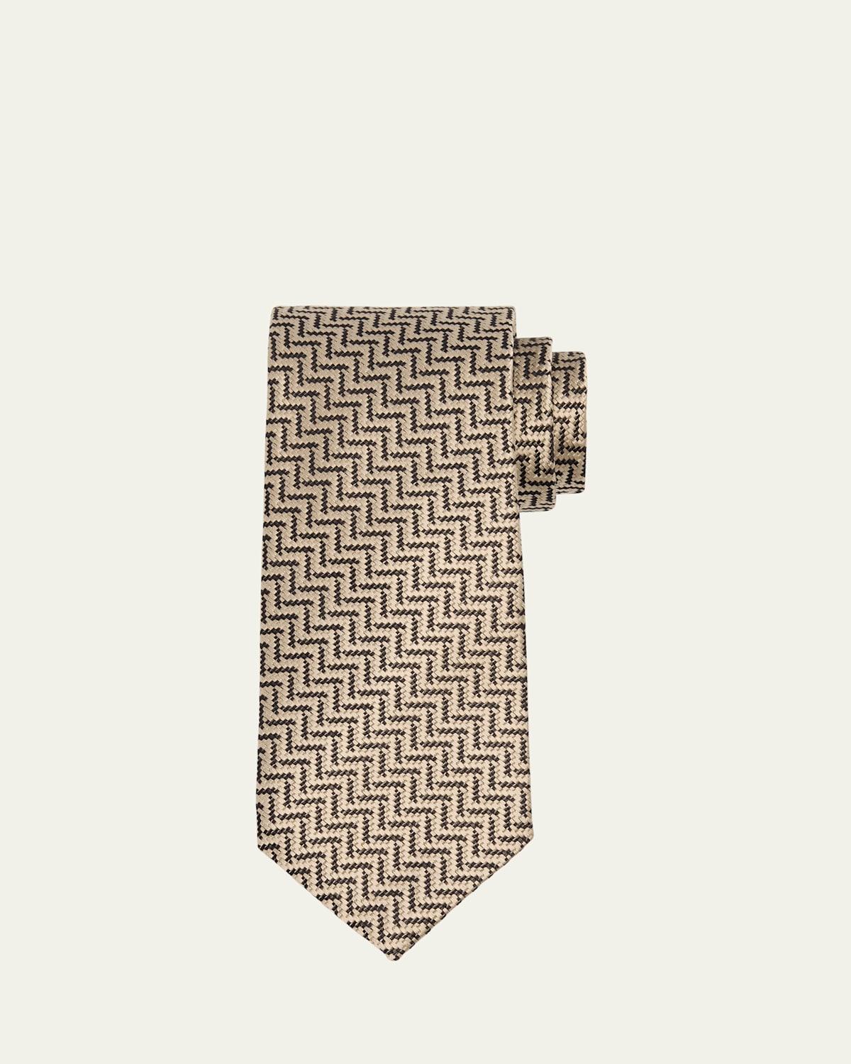 Mens Woven Mulberry Silk Tie Product Image