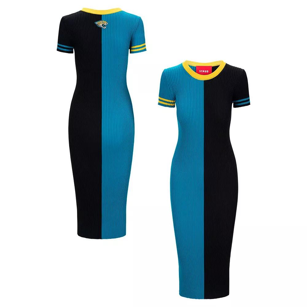 Women's STAUD  Teal/Black Jacksonville Jaguars Colleen Dress, Size: XL, Blue Product Image