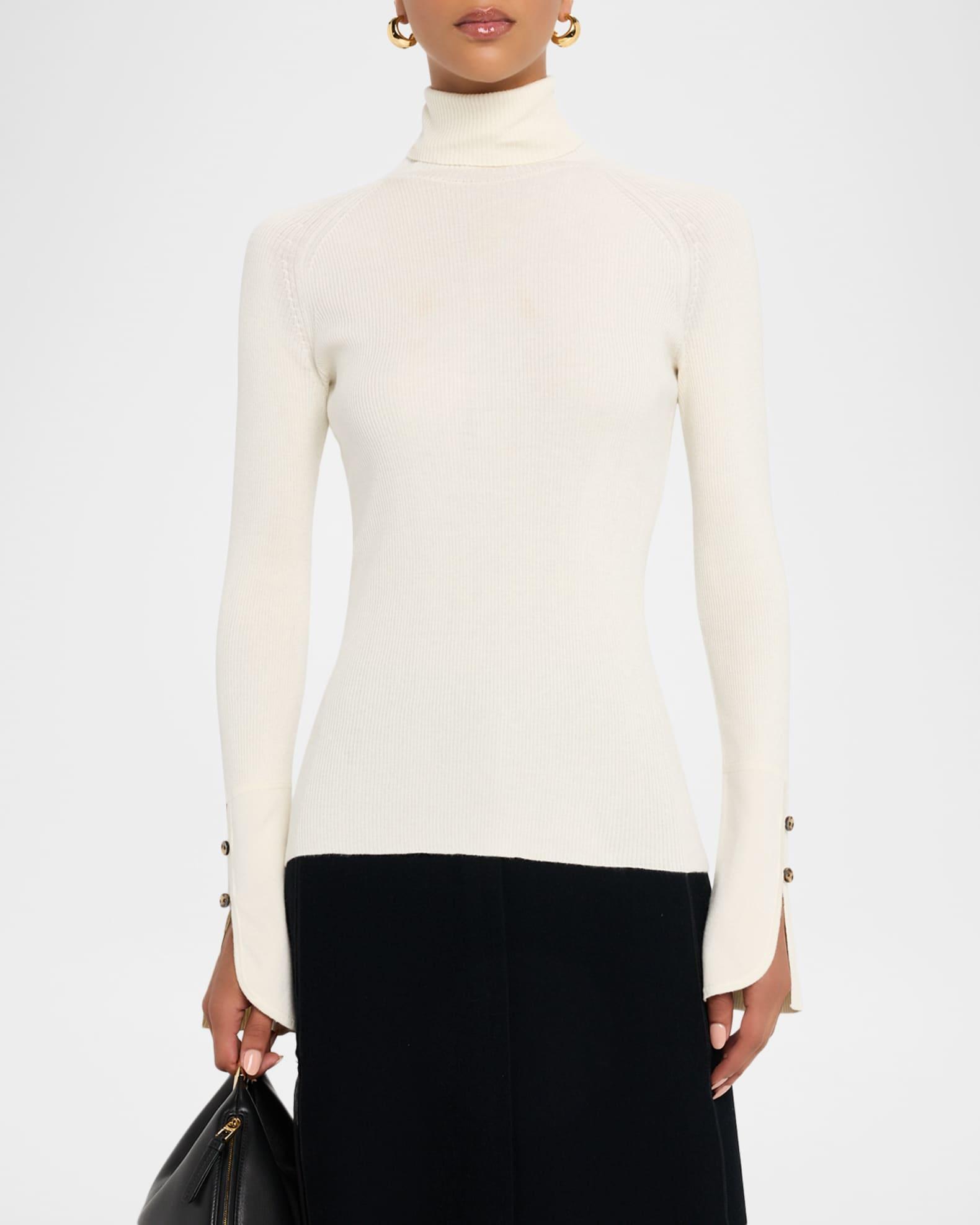Belle Ribbed Silk Cashmere Turtleneck Product Image