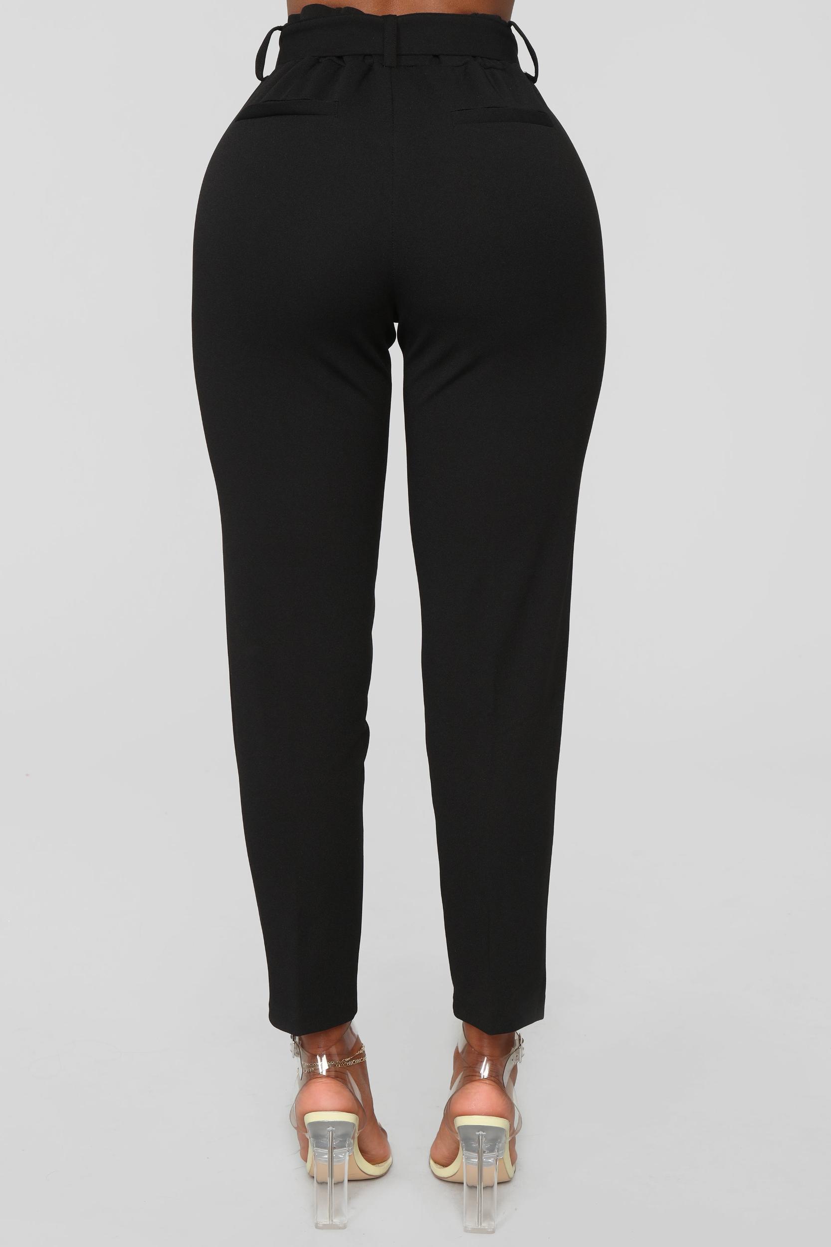 Talia Belted Pants - Black Product Image
