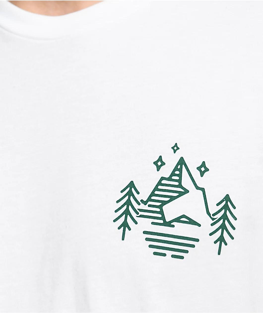 Dravus Peaks & Pines White T-Shirt Product Image