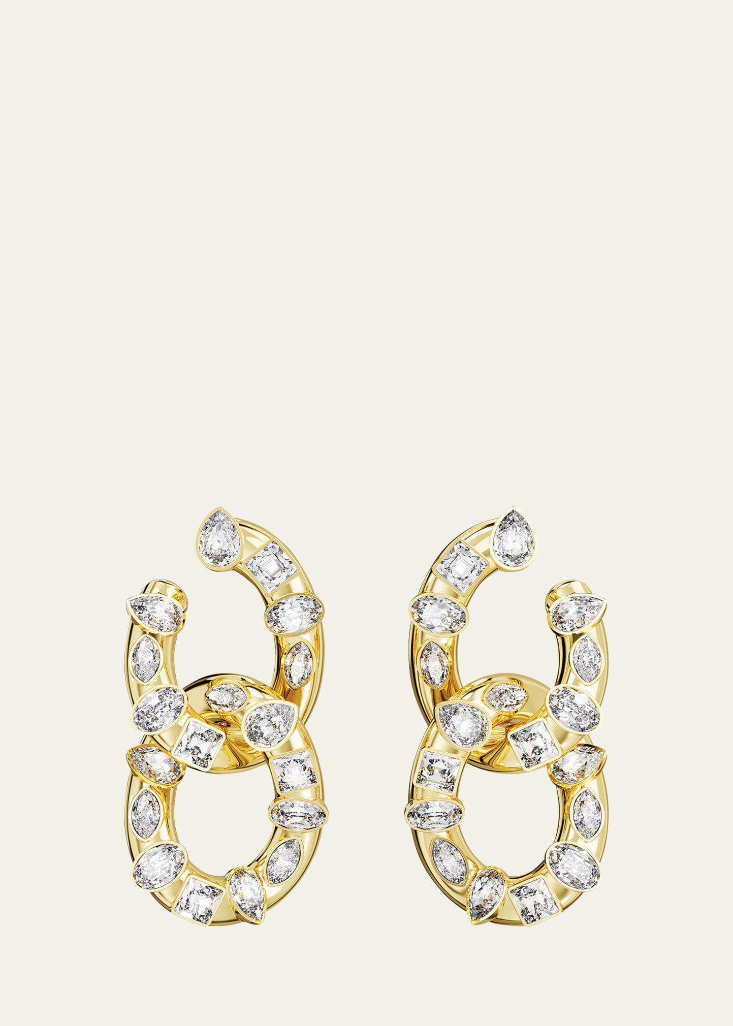 Dextera Mix-Cut Crystal Hoop Earrings Product Image