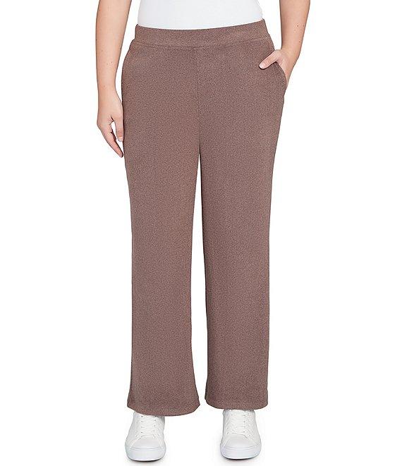 Ruby Rd. Petite Size Luxe Ribbed Wide-Leg Pull-On Coordinating Pants Product Image