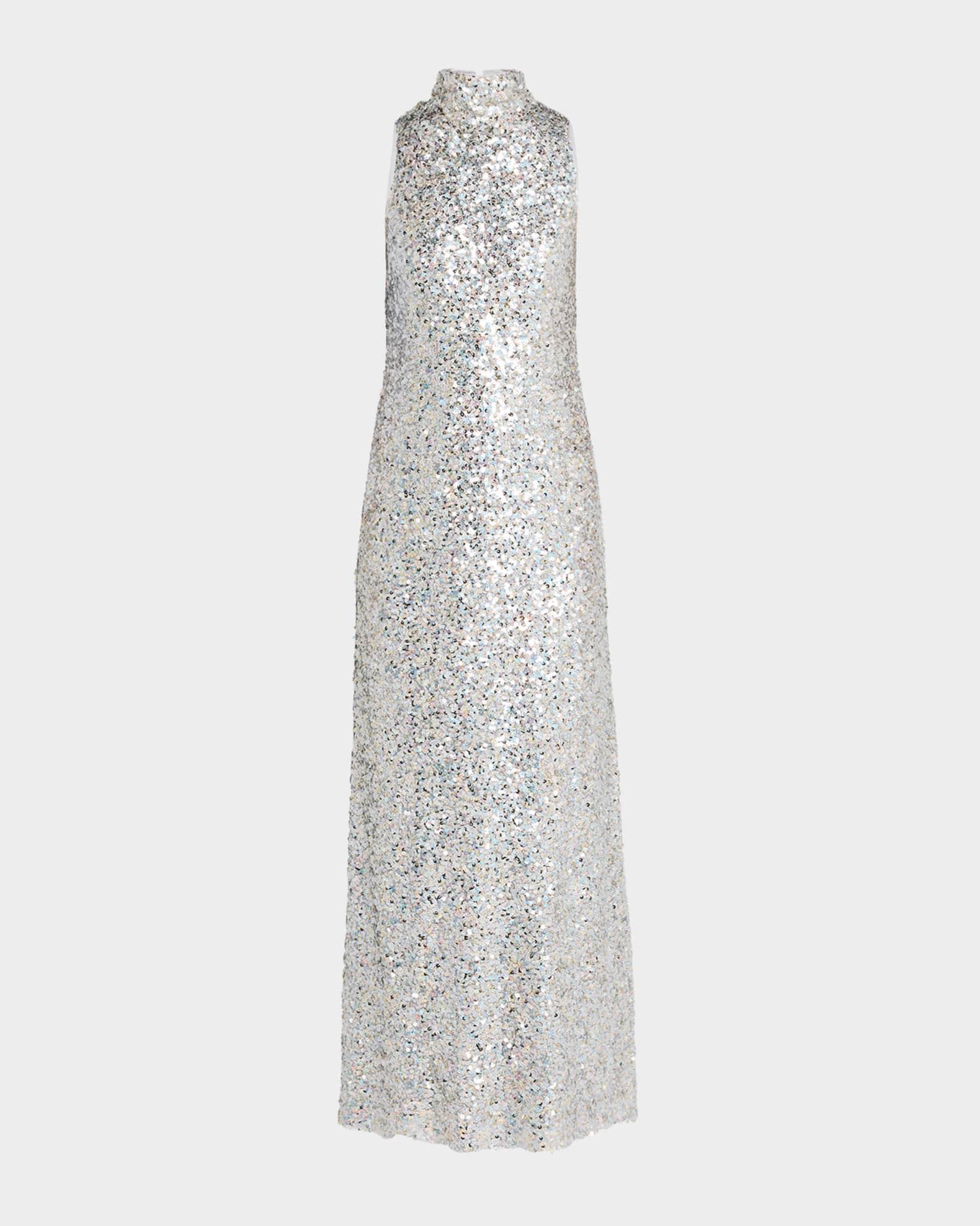 Sculpty High-Neck Sequined Dress Product Image