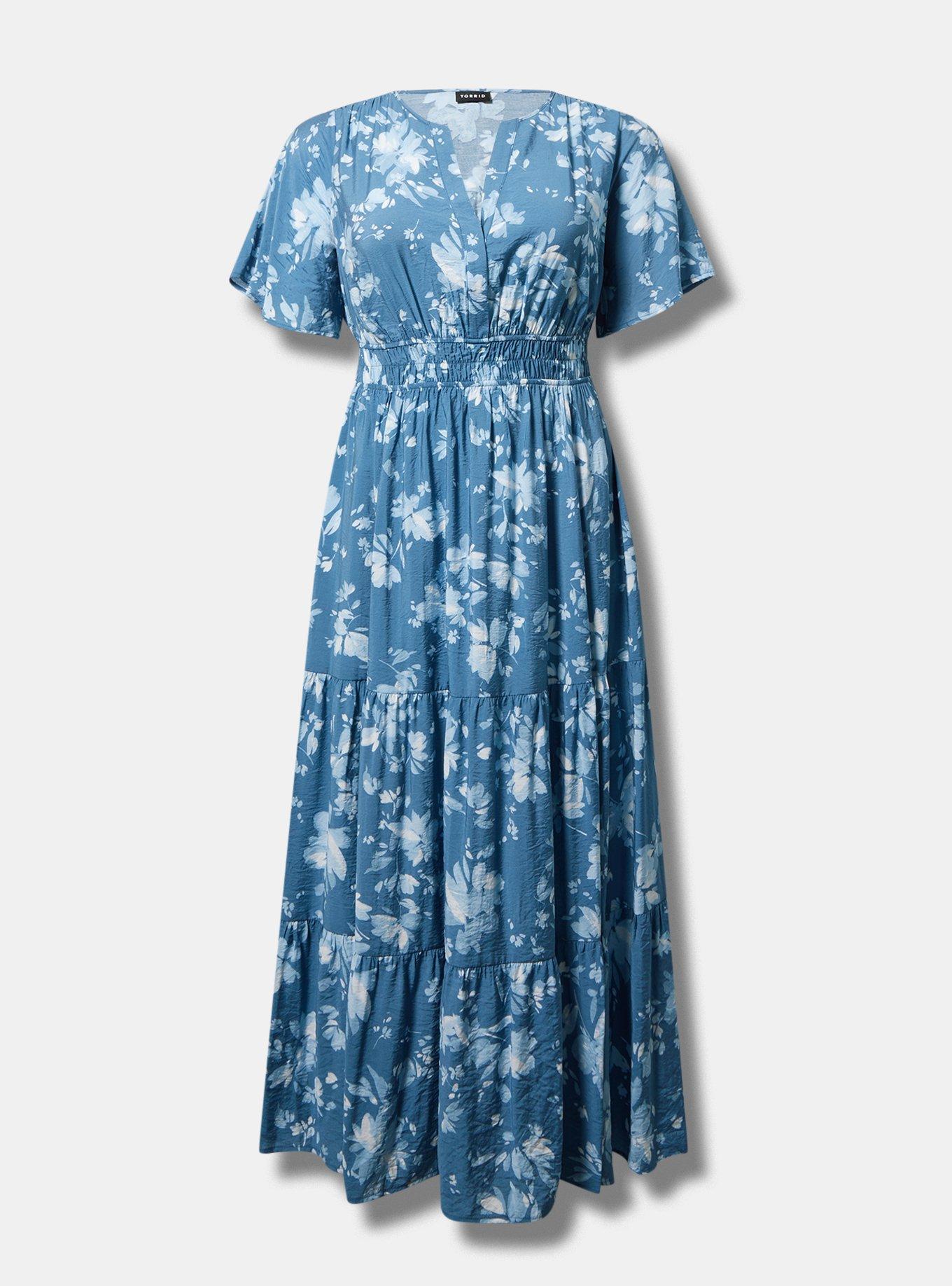 Y-Neck Tiered Maxi Dress Product Image