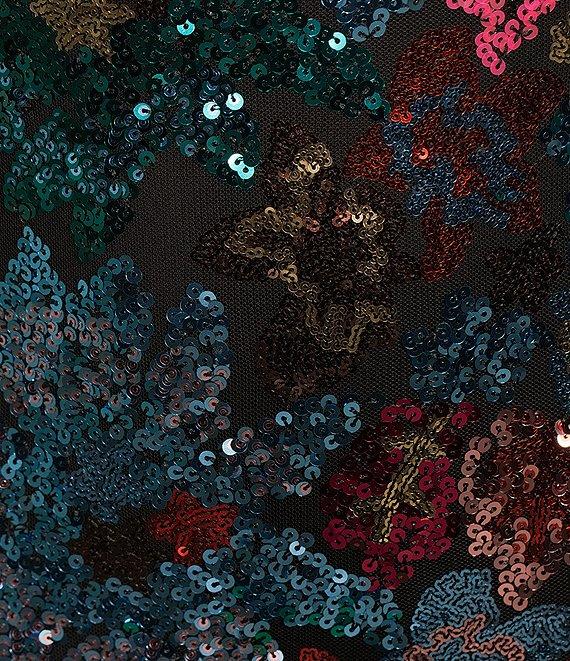 Midnight Doll Spaghetti Strap Sleeveless Sequin Bar Back Bodycon Dress Product Image