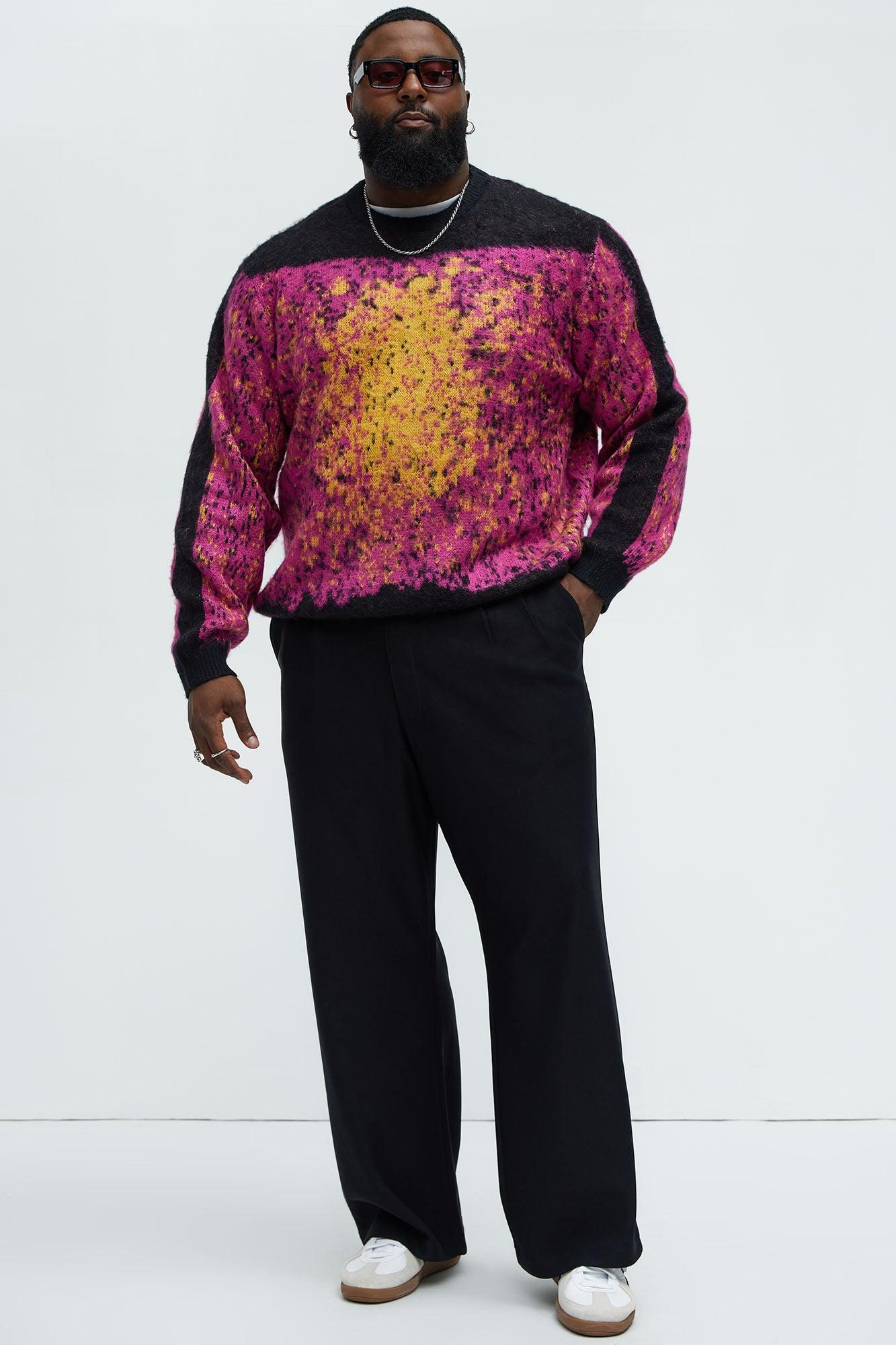 Held Inside Crewneck Sweater - Multi Color Product Image