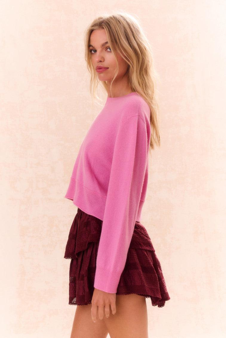 Ruffle Mini Tiered Skirt - OXBLOOD Product Image