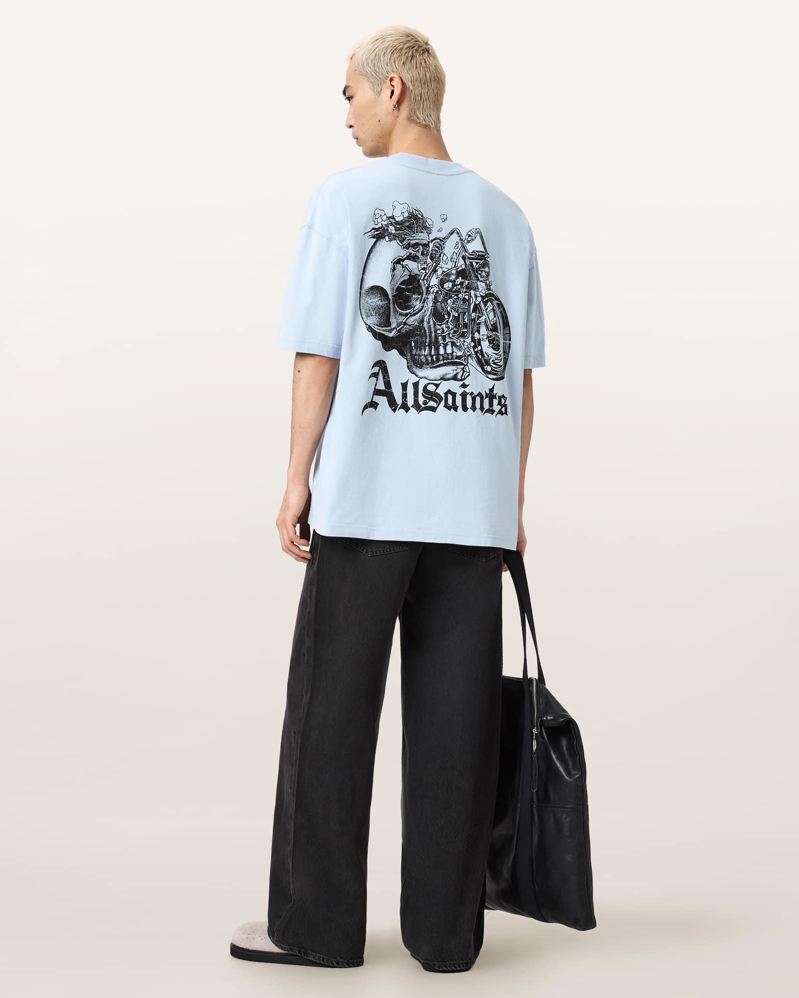 Panhead Oversized Graphic T-Shirt VILLA BLUE | ALLSAINTS US Product Image
