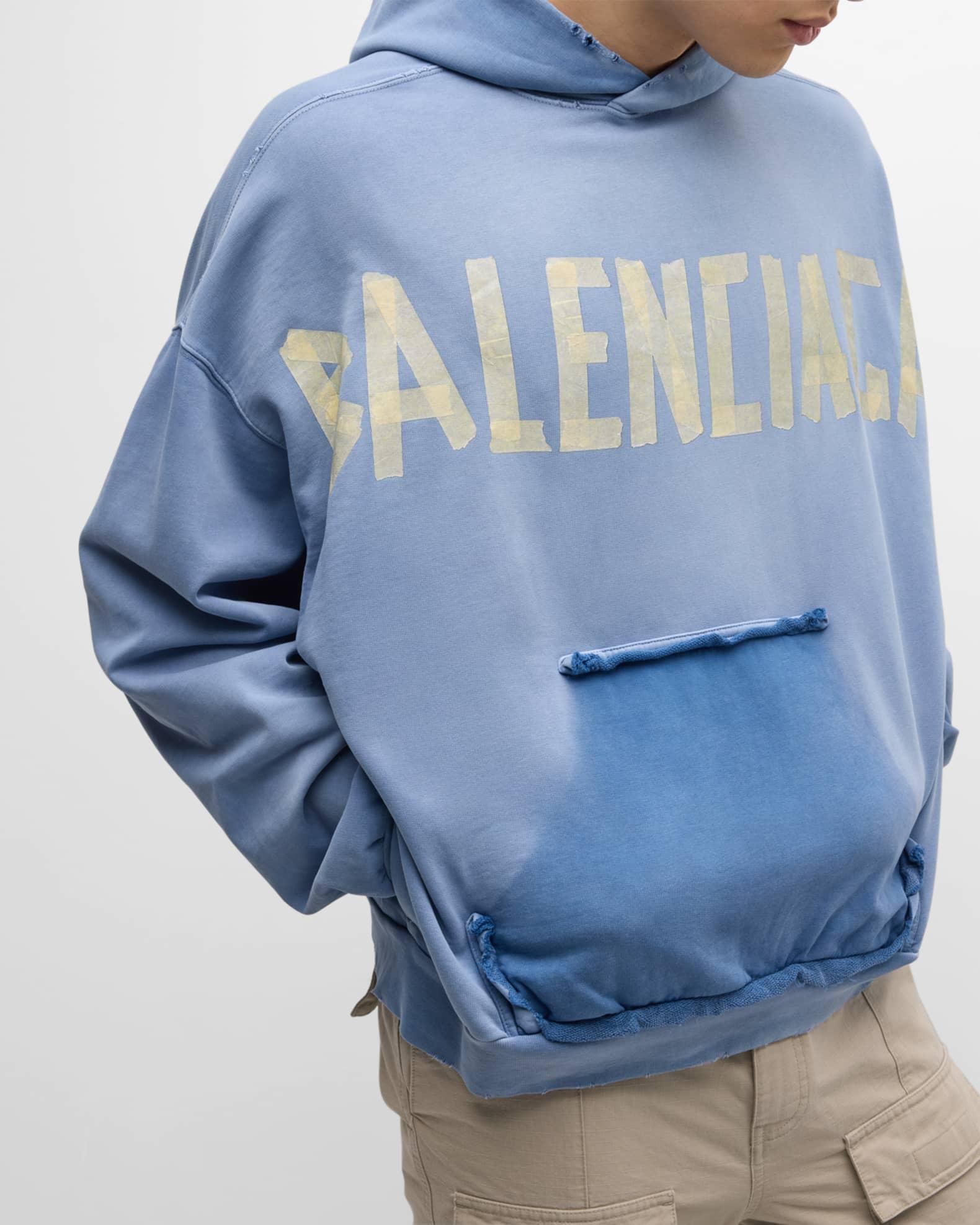 Men's Tape Type Ripped Pocket Hoodie Large Fit Product Image